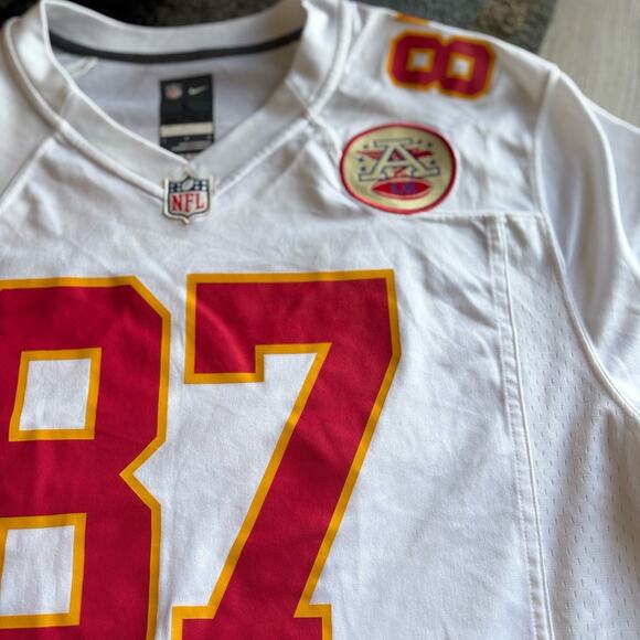 Men's Authentic Nike Travis Kelce Kansas City Chiefs Player Away Game Jersey L - Picture 13 of 16